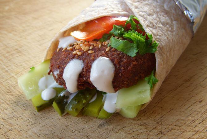 King's falafel wrap