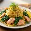 Sahnesauce Lachs und Spinat