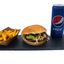 Hamburger,patate e una Pepsi