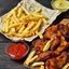 BBQ Wings with French Fries / Alitas de Pollo a la barbacoa con Papas Fritas