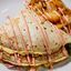 Eggs, Sausage & Cheese Tortilla with Potato Hash