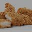 3 Chicken Strips with a juice box.