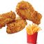 3Pcs Spicy Wings and Reg Fries
