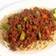 Spaghetti Sauce à la Viande et poivrons verts/ Spaghetti with Meat Sauce & green peppers
