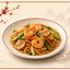 66.Crevettes aux champignons parfumés et pousses bamboo (双冬虾)