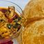 Poori with Chicken Curry