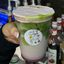 Iced Strawberry Matcha With Strawberry cold foam