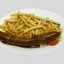 39. Riesen Currywurst mit Pommes frites
