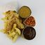 2 Sausages, Chips & Sauce Lunch Special
