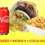 1 X TUDÃO + BATATA P + COCA LATA