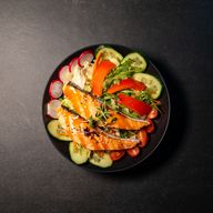 HQ Mix gegrilltem Lachs Salat