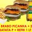 2 BRABO PICANHA + 2 BATATA P + REFRI 1 LT