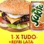 1 X -  TUDO + REFRI LATA
