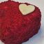 Mono Red Heart Cake