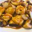 KING PRAWN WITH WHITE MUSHROOM
