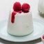 Faisselle et coulis de framboise