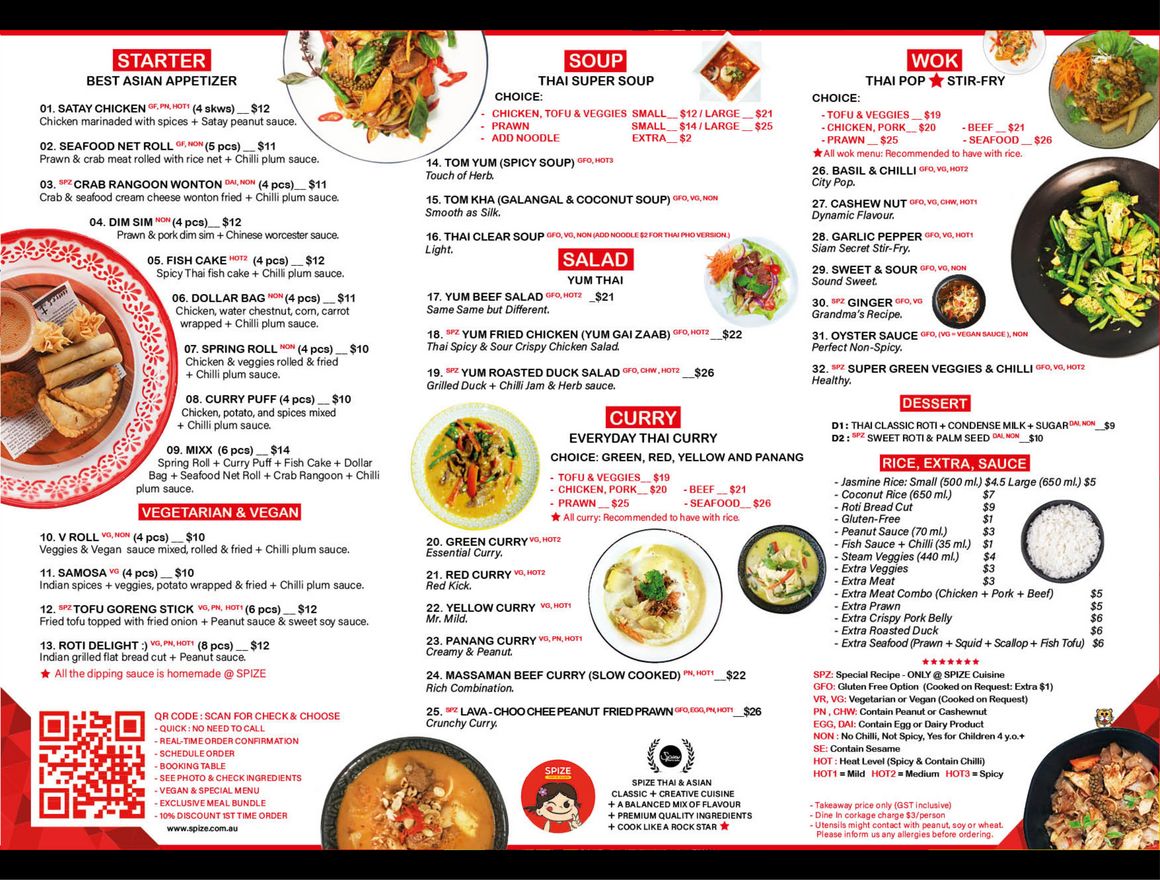 SPIZE Thai & Asian Food delivery Everton Hills Order online