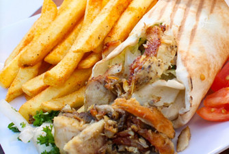 Shawarma wrap combo