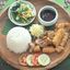 Set A: Lechon Kawali + Papaya Pickles + Organic Vegetable Salad + Plain Rice
