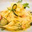 Tagliatelle con Scampi e Zucchini