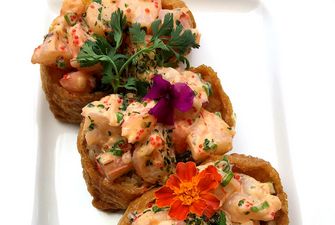 Poached Shrimp Pockets