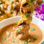 Chicken satay with rice & Thai peanut sauce