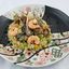 Riso alla piastra con frutti di mare