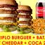 2 TRIPLO BURGUER + BATATA C/ CHEDDAR + COCA 2 LT